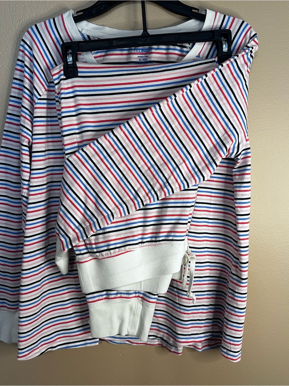 L.L. Bean Womens Striped Set in Red, Blue, Navy, White XL